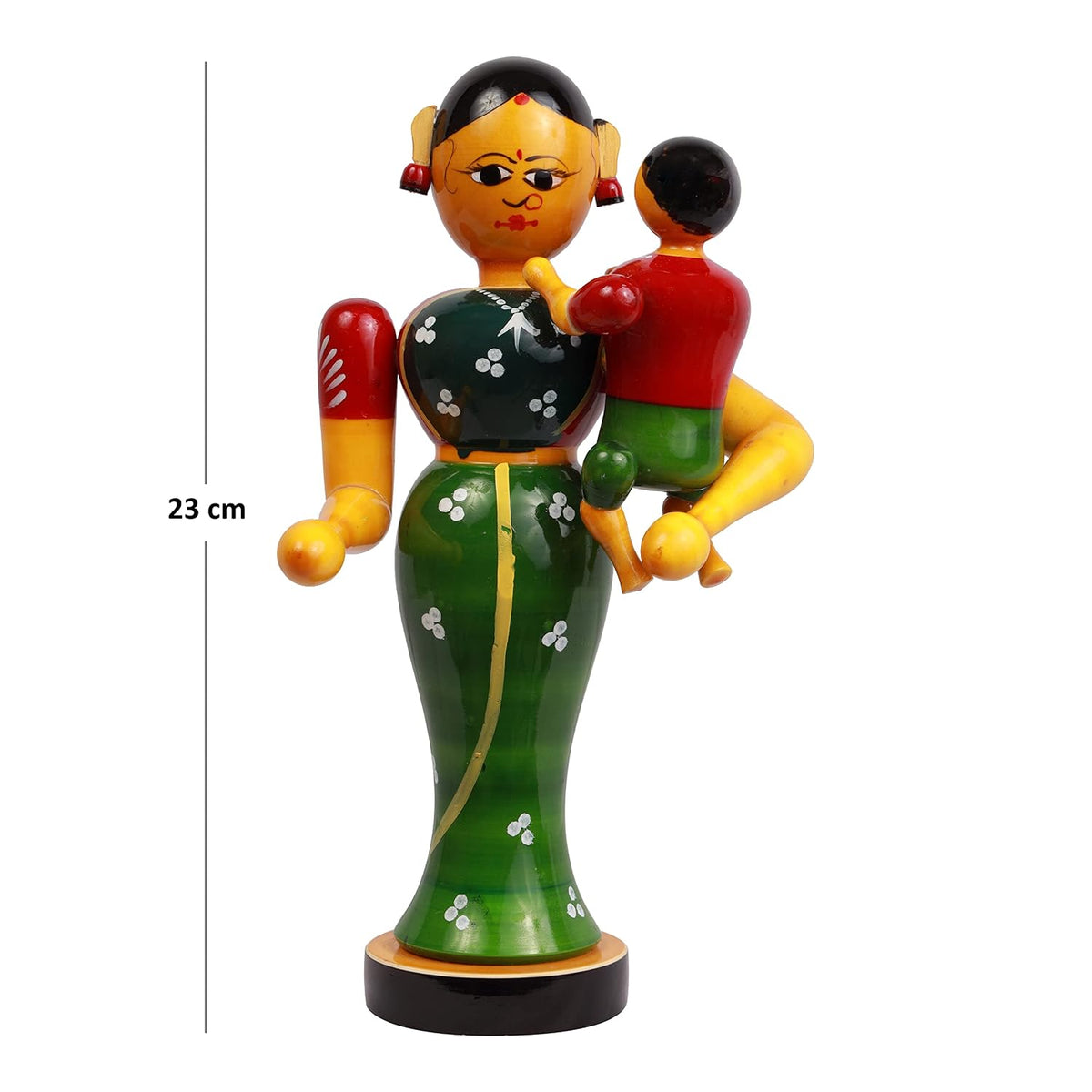 Etikoppaka Wooden Mother and Child Figurine -artycraftz.com