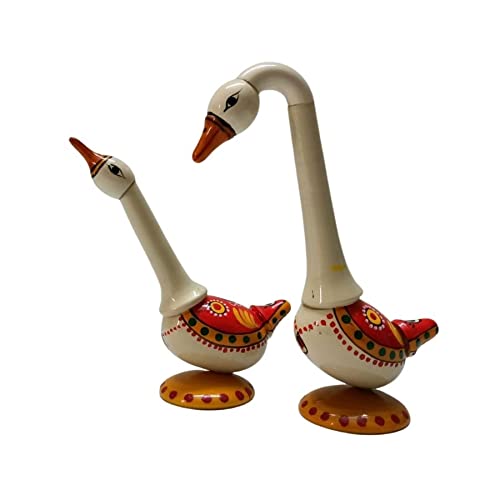 Etikoppaka Wooden Swan Pair Right View-ArtyCraftz.com