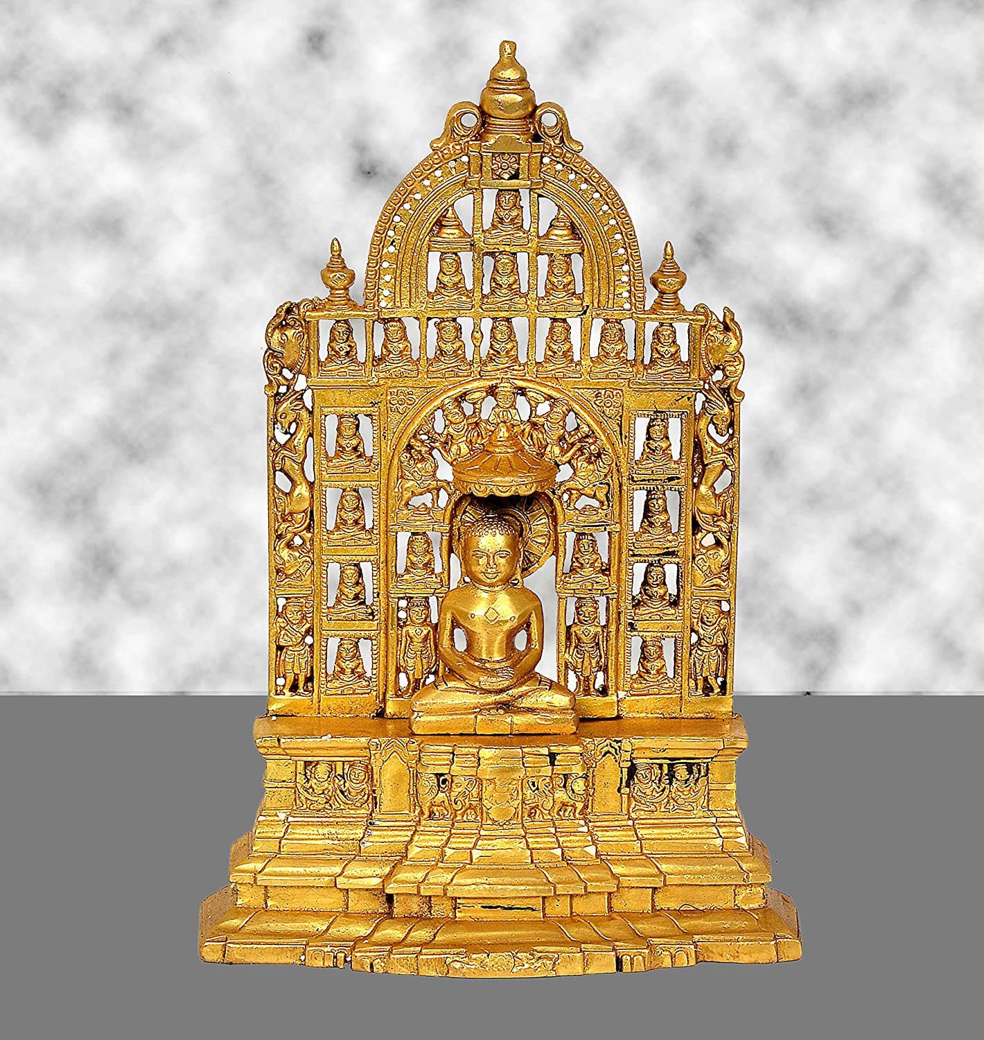 Exquisite Brass Mahaveer Swami with 23 Tirthankars Statue-ArtyCraftz.com