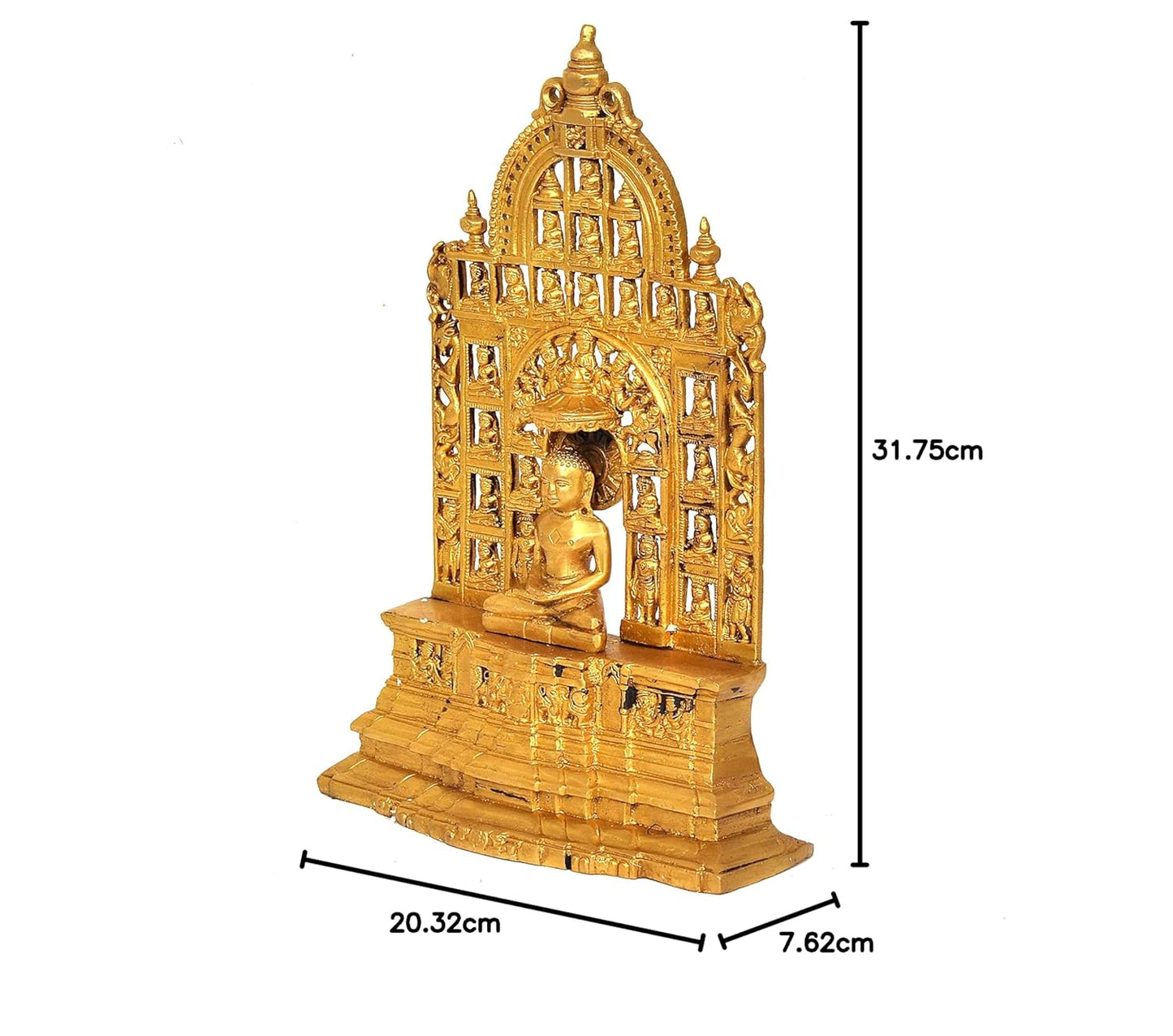 Exquisite Brass Mahaveer Swami with 23 Tirthankars Statue-ArtyCraftz.com