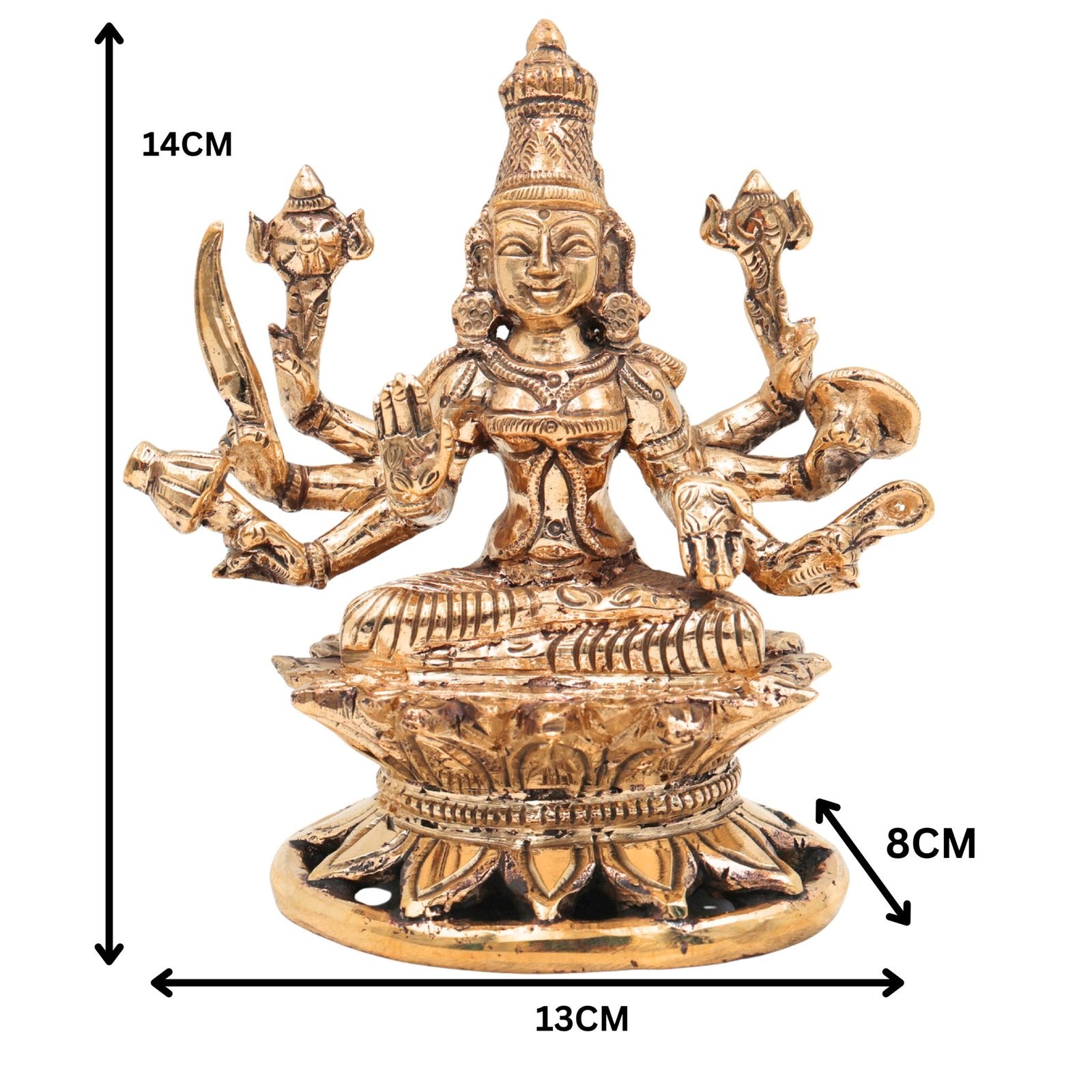 Exquisite Bronze Ashta Lakshmi Idol Set-ArtyCraftz.com
