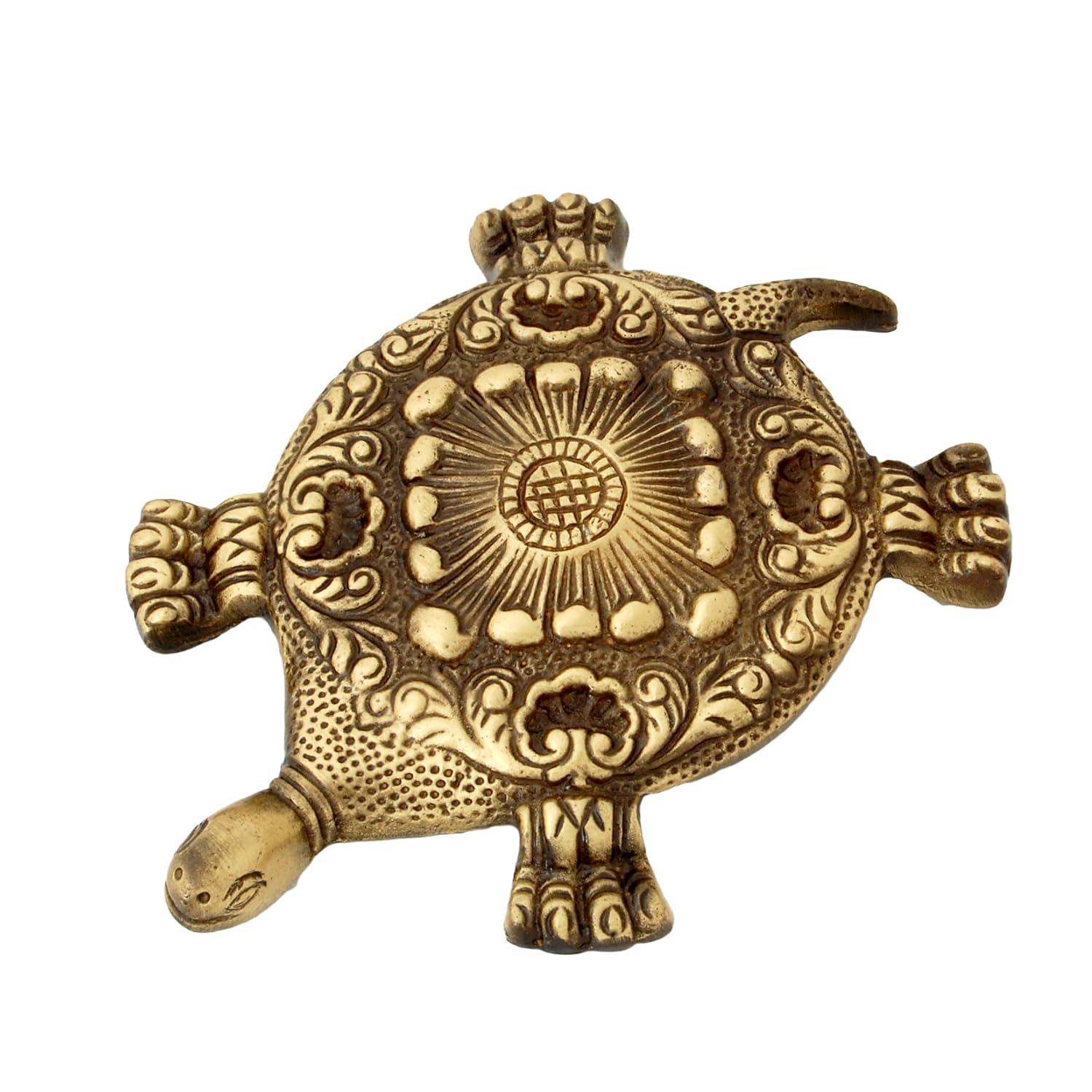 Feng Shui Brass Turtle Showpiece-ArtyCraftz.com