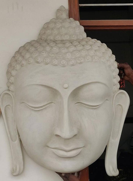Fiber Buddha Face Wall Hanging for Home Decor and Gifting (3 Feet) - ArtyCraftz.com