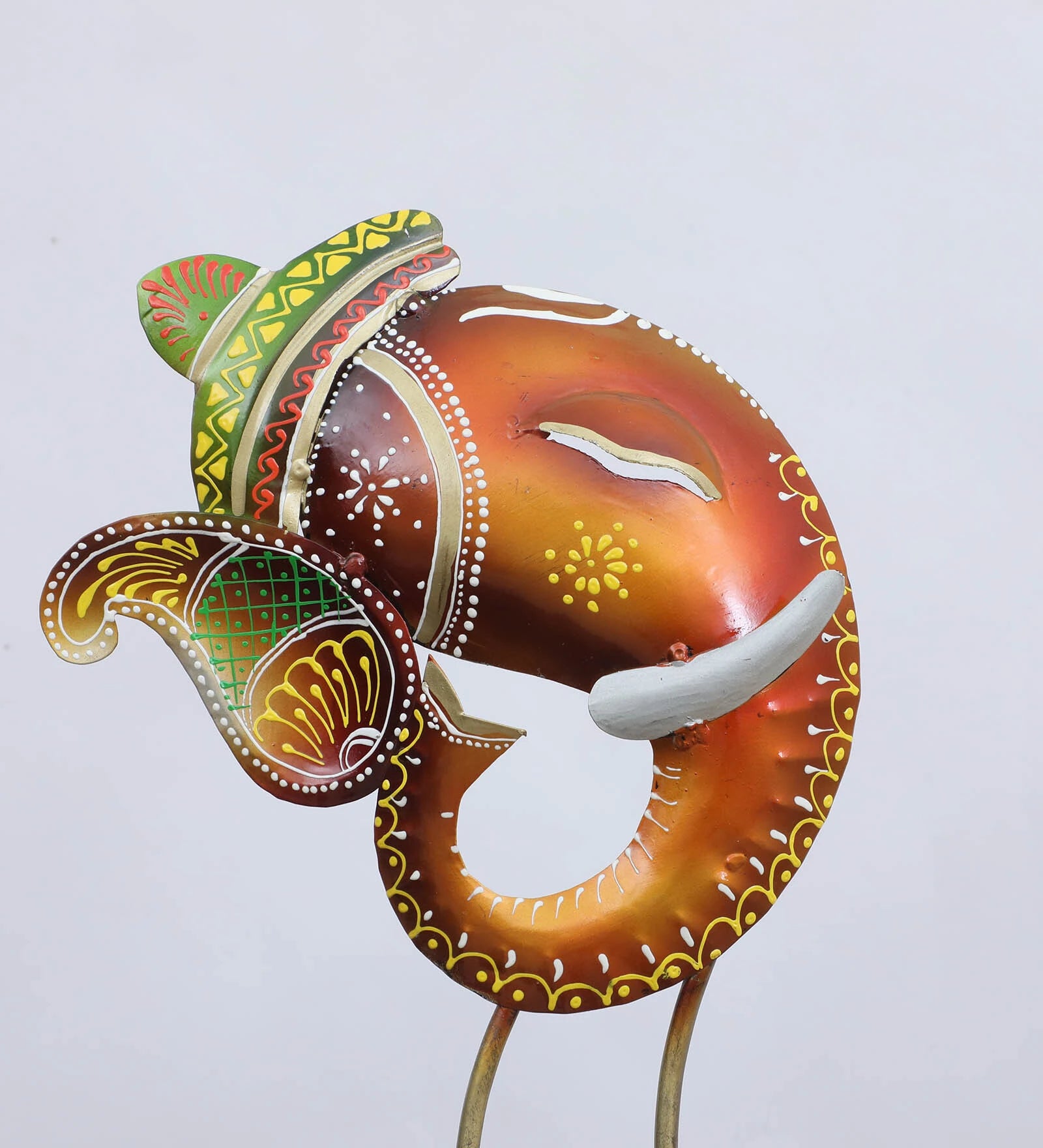 Floral Ganesha Metal Wall Art-ArtyCraftz.com