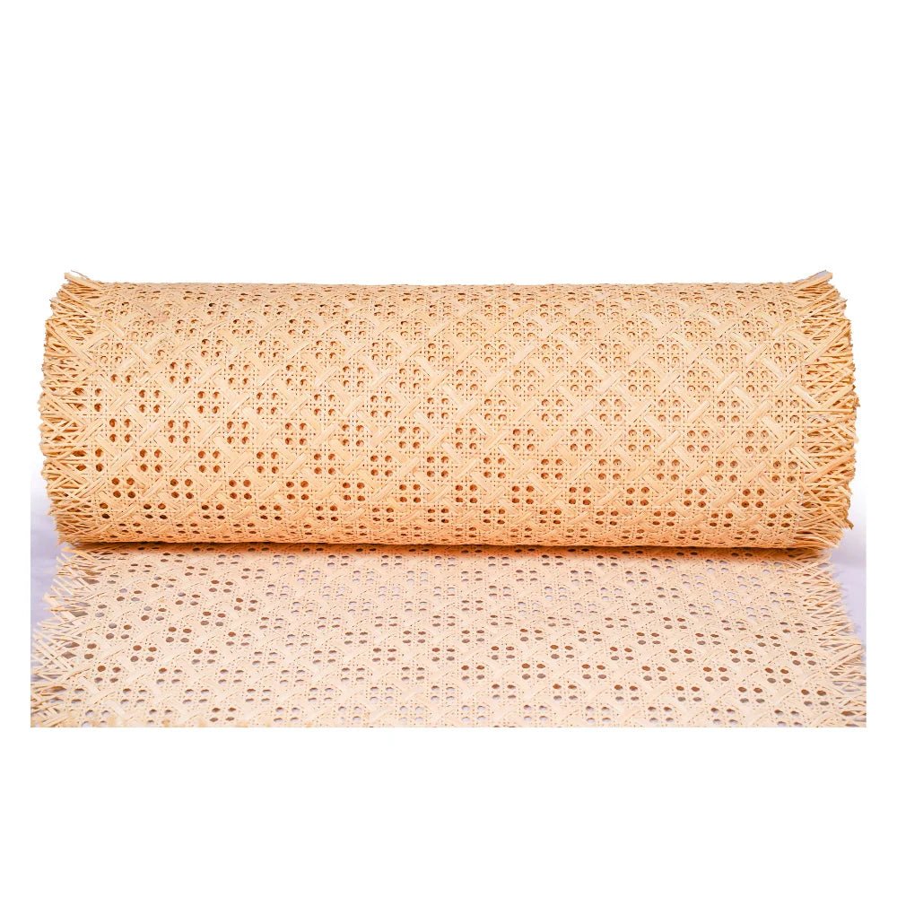 Floral Design Cane Webbing Mat