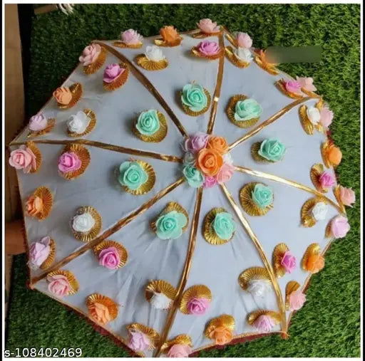 Flower Work Decorative Handmade Wedding Umbrella - ArtyCraftz.com