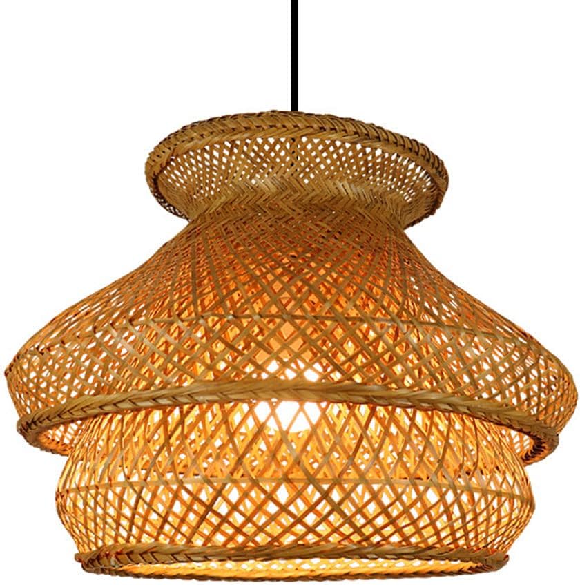 French Romantic Bamboo Pendant Lampshade-ArtyCraftz.com