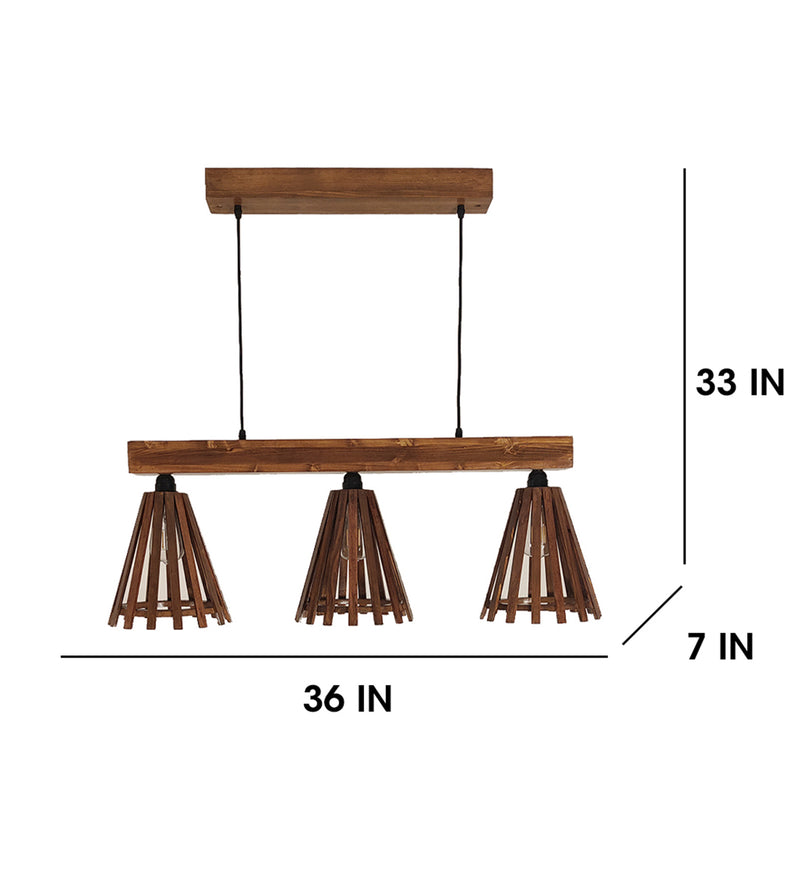 Funnel Brown 3 Series Hanging Lamp-ArtyCraftz.com