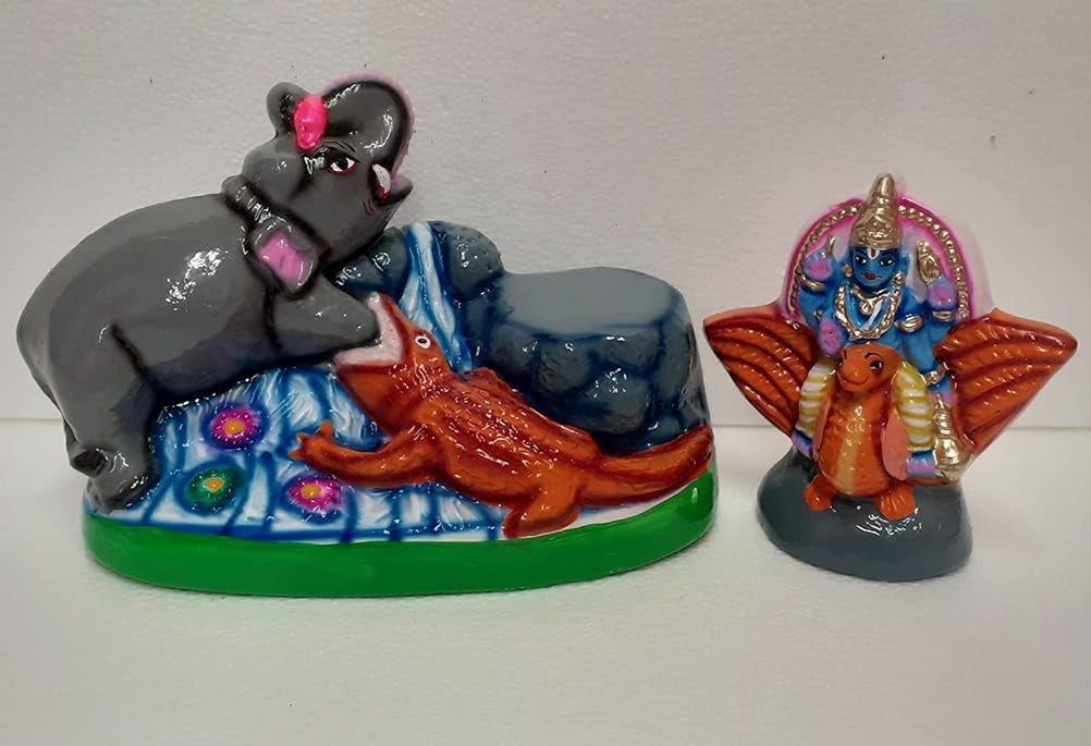 Gajendra Moksham Papier Mache Golu Dolls-ArtyCraftz.com