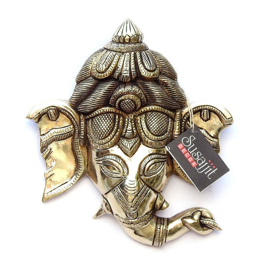 Ganesha Wall Hanging Made of Brass - ArtyCraftz.com