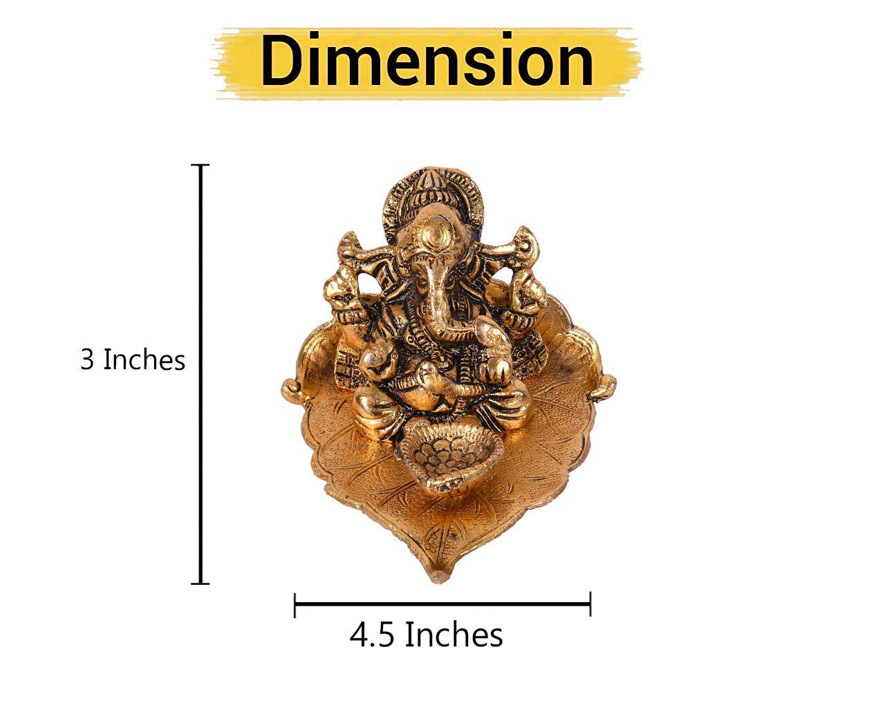 Ganesha on Pepal Leaf Diya