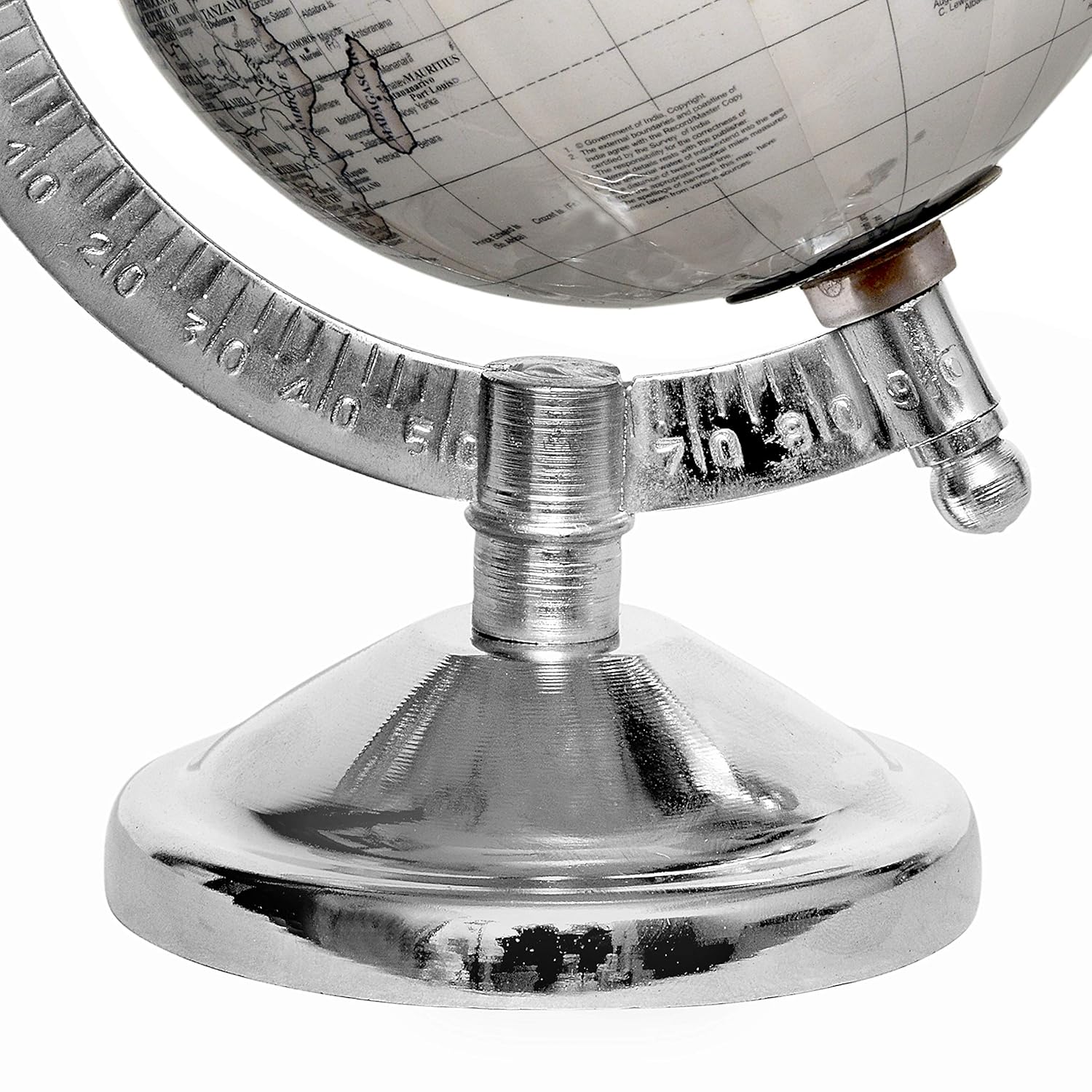 Geographical marking White 5 Inches Globe-ArtyCraftz.com