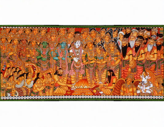 Gauri Kalyanam Kerala Wall Mural Painting-ArtyCraftz.com