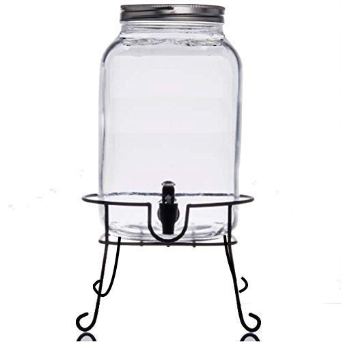 Glass Beverage Dispenser With Stand-ArtyCraftz.com