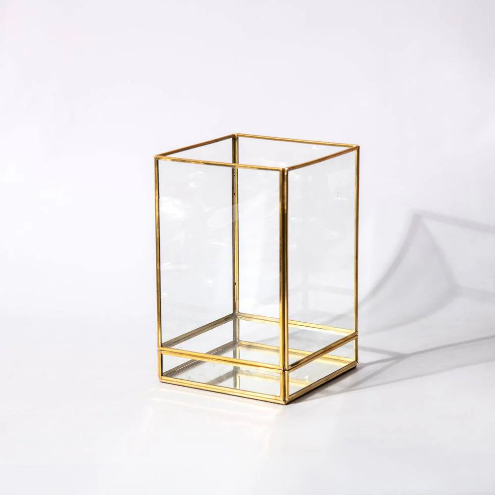 Glass Hurricane Candle Holder