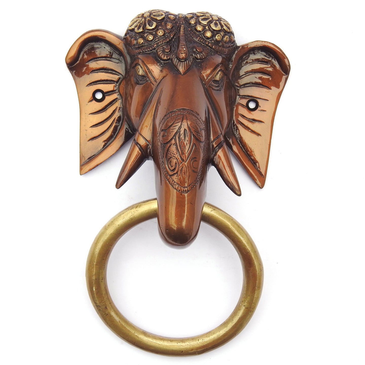 Glorious Brass Door Knocker of Elephant Hand Made Carving - ArtyCraftz.com