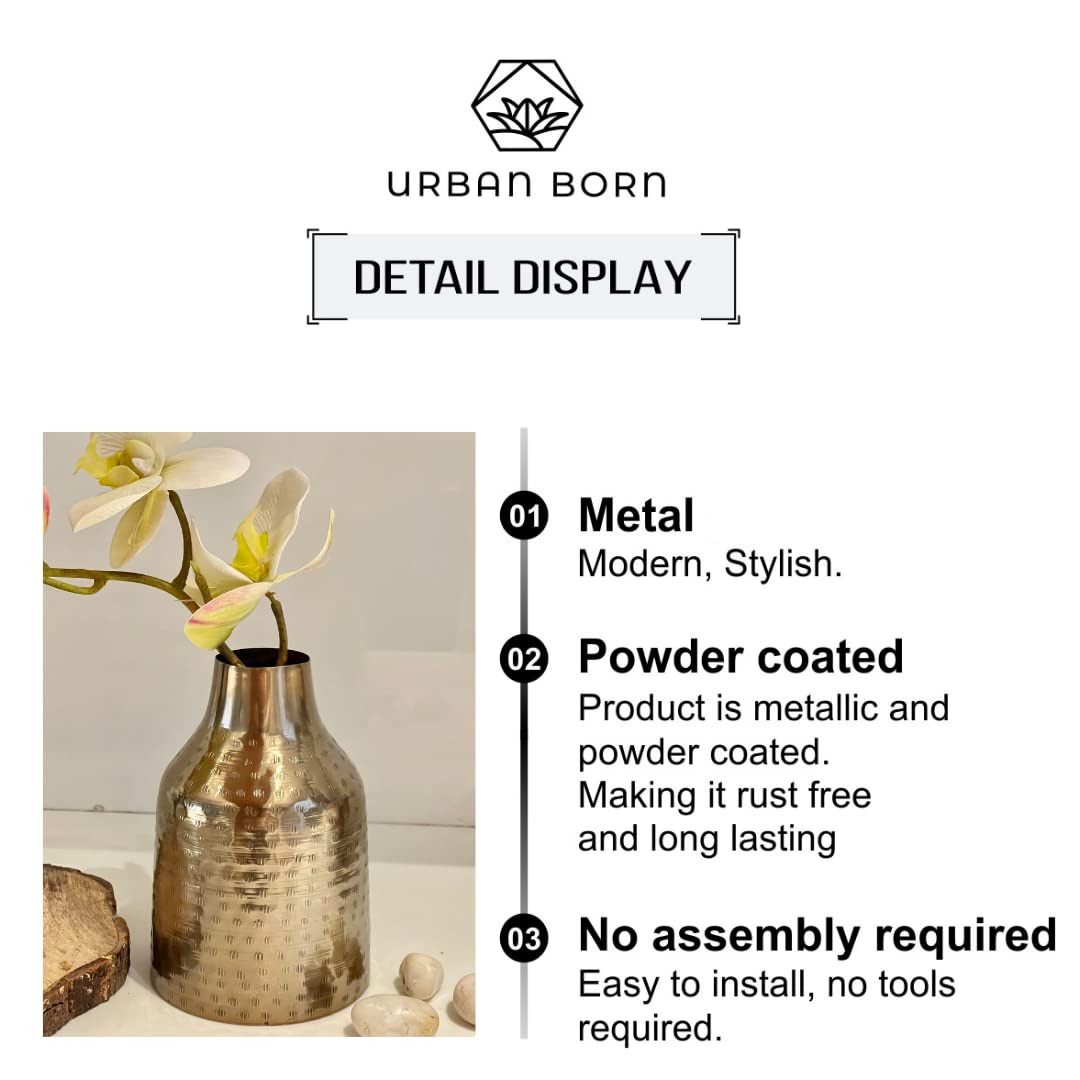 Glorious Gold Jar Shaped Iron Vase-ArtyCraftz.com