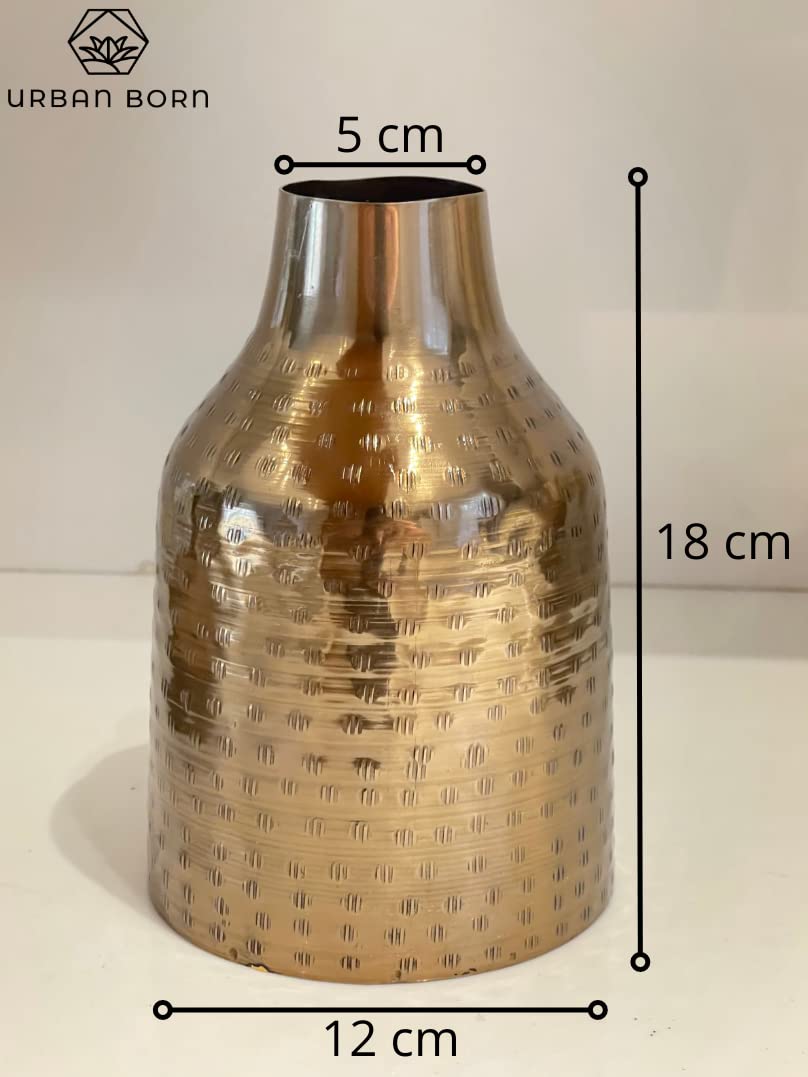 Glorious Gold Jar Shaped Iron Vase-ArtyCraftz.com