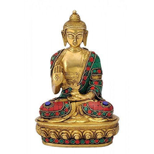 God Buddha Brass Statue, Height : 20.9 cm - ArtyCraftz.com