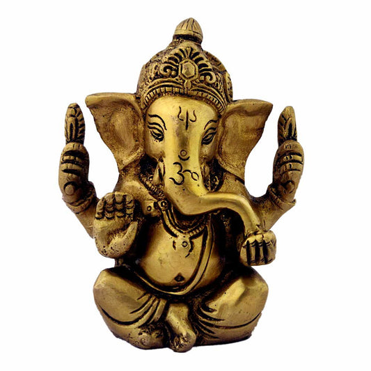 God Ganesha Ganpati Idol Sculpture Statue Murti - Puja Room, Meditation, Prayer, Office, Business, Home Decor Gift Collection Item - ArtyCraftz.com