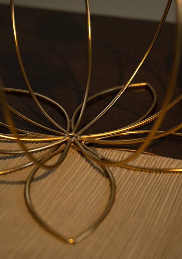 Golden Colour Lotus Candle Stand