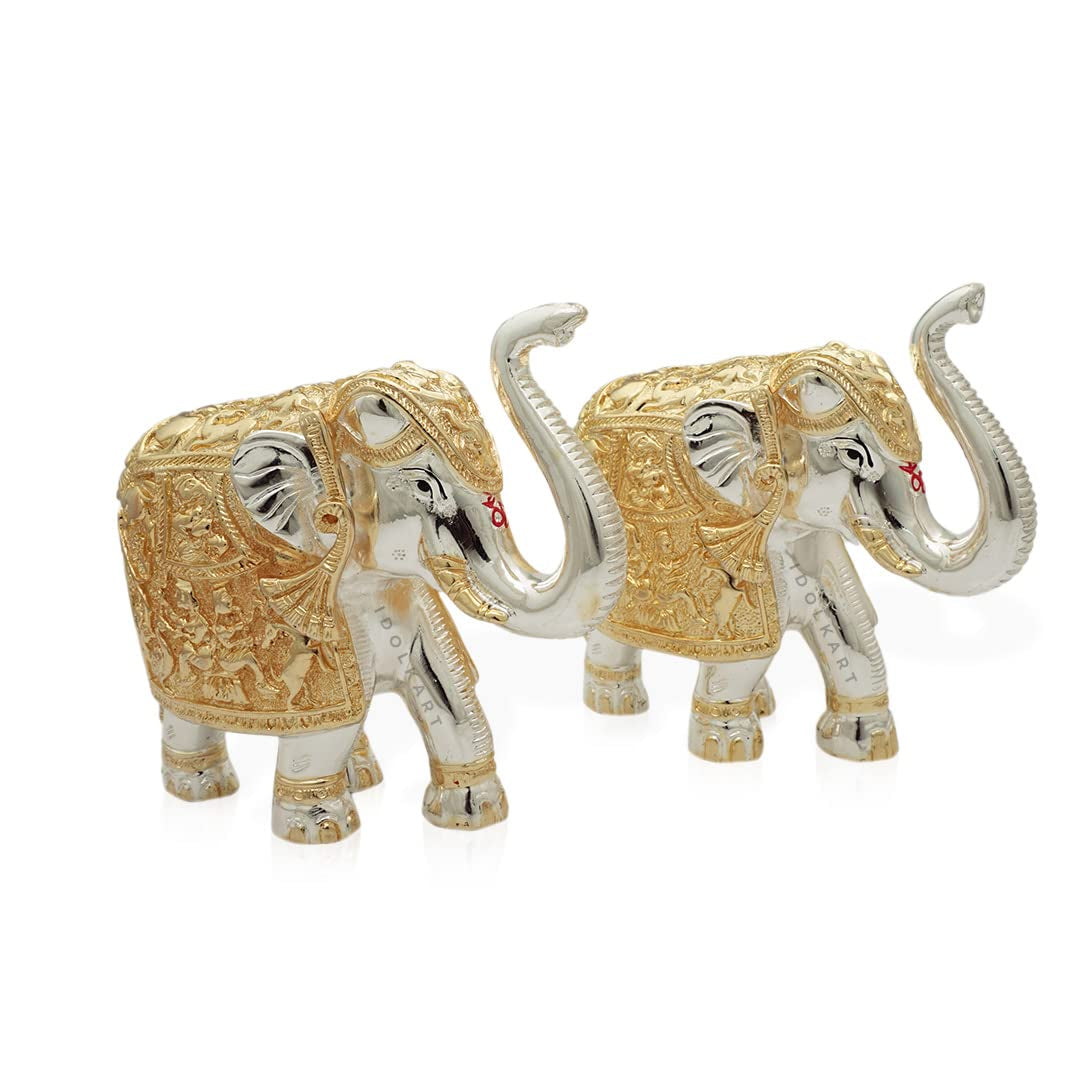 Gold & Silver Elephant Pair Table Decor – ArtyCraftz.com