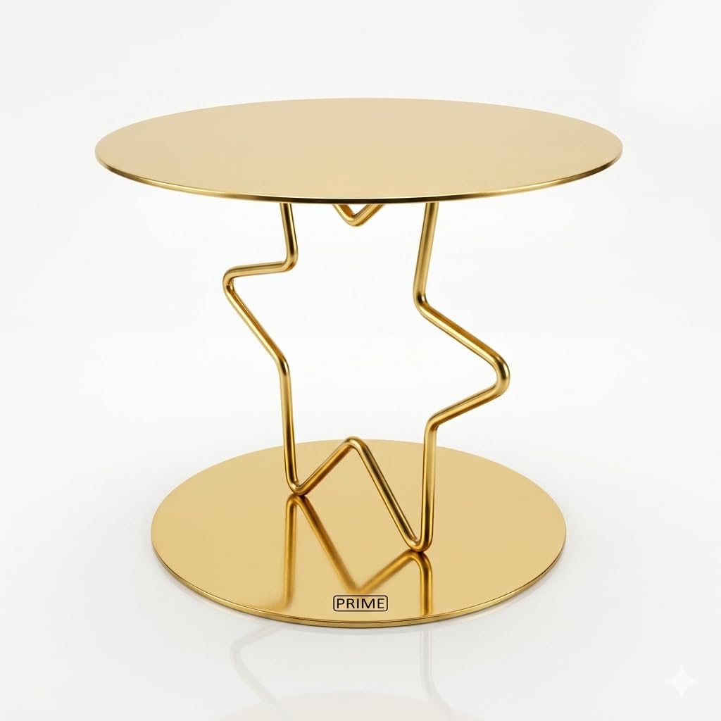 Gold metal Star cake spacer with round top and base-artycraftz.com