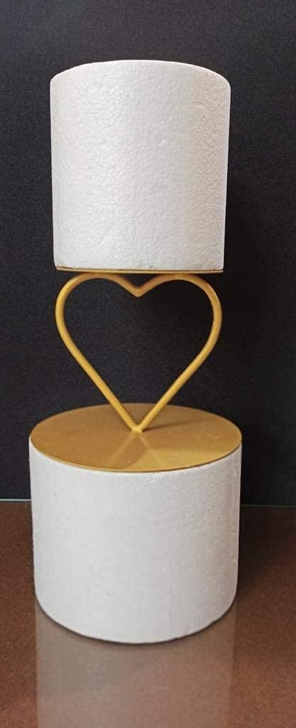 Golden Heart Shape Cake Spacer