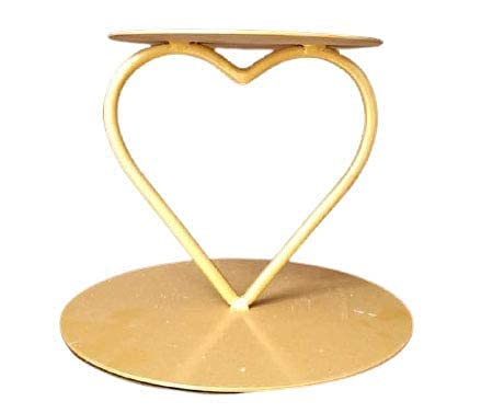 Golden Heart Shape Cake Spacer