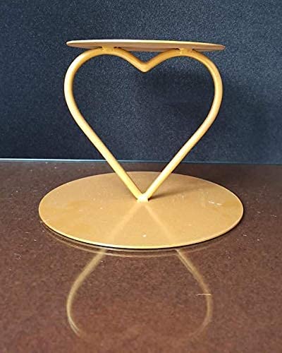 Golden Heart Shape Cake Spacer