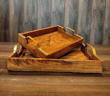 Golden Acacia Wood Tray