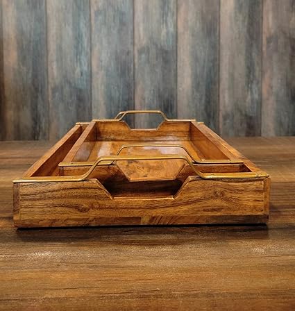 Golden Acacia Wood Tray