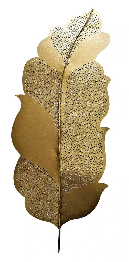 Golden Leaves Metal Wall Art-ArtyCraftz.com