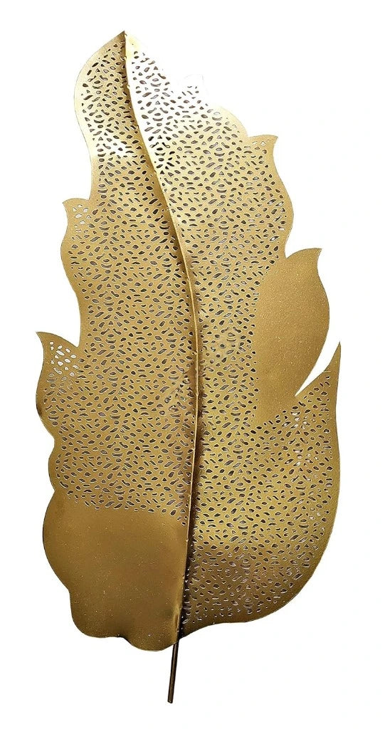 Golden Leaves Metal Wall Art-ArtyCraftz.com