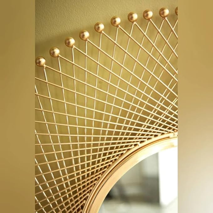 Golden Sunburst Wall Mirror-ArtyCraftz.com