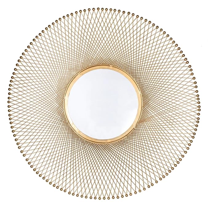 Golden Sunburst Wall Mirror-ArtyCraftz.com