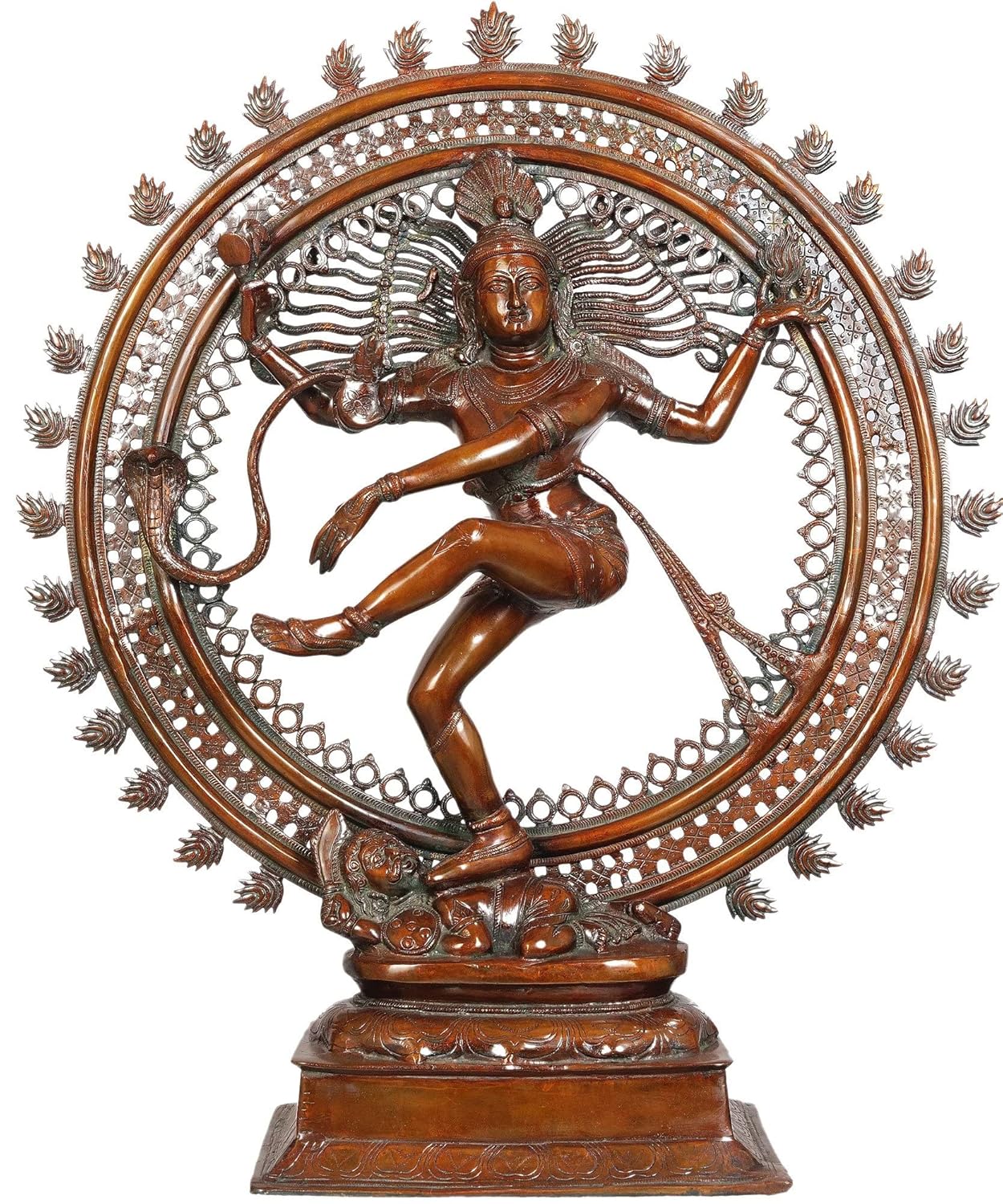 Grand Brass Nataraja Sculpture – Lord Shiva Cosmic Dance Statue-ArtyCraftz.com
