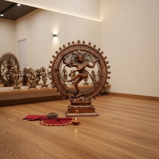 Grand Brass Nataraja Sculpture – Lord Shiva Cosmic Dance Statue-ArtyCraftz.com