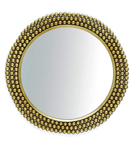 Green Iron Sarooj Round Wall Mirror