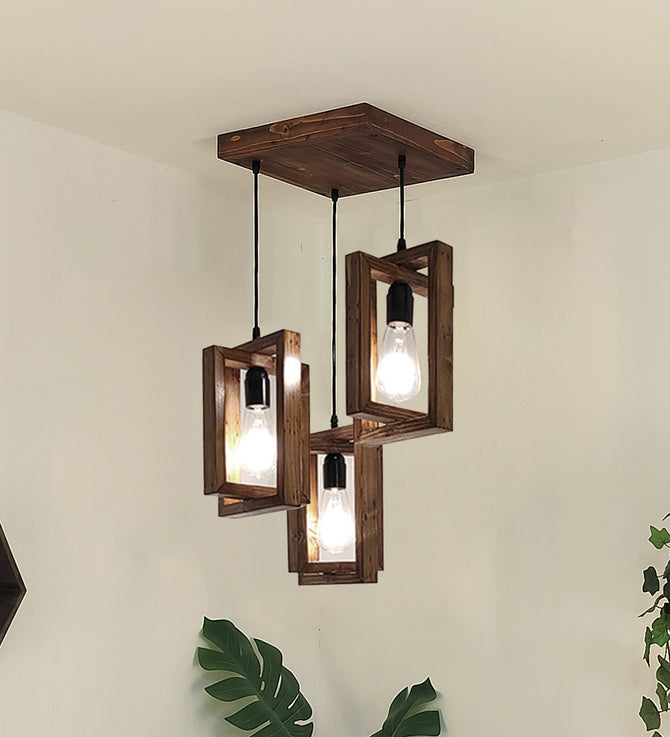 Gyro Brown Cluster Hanging Lamp for Home Decor-ArtyCraftz.com