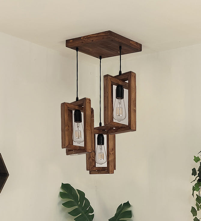 Gyro Brown Cluster Hanging Lamp for Home Decor-ArtyCraftz.com