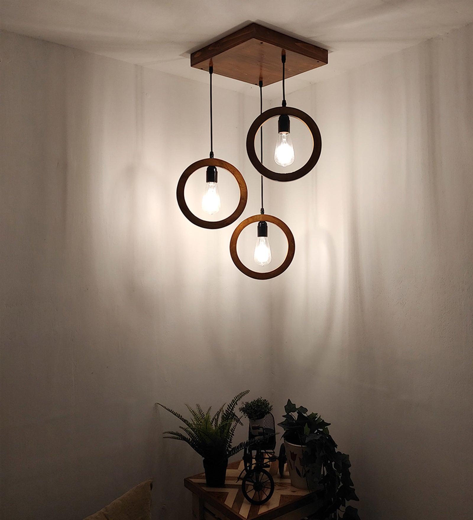 Halo Brown Cluster Hanging Lamp-ArtyCraftz.com