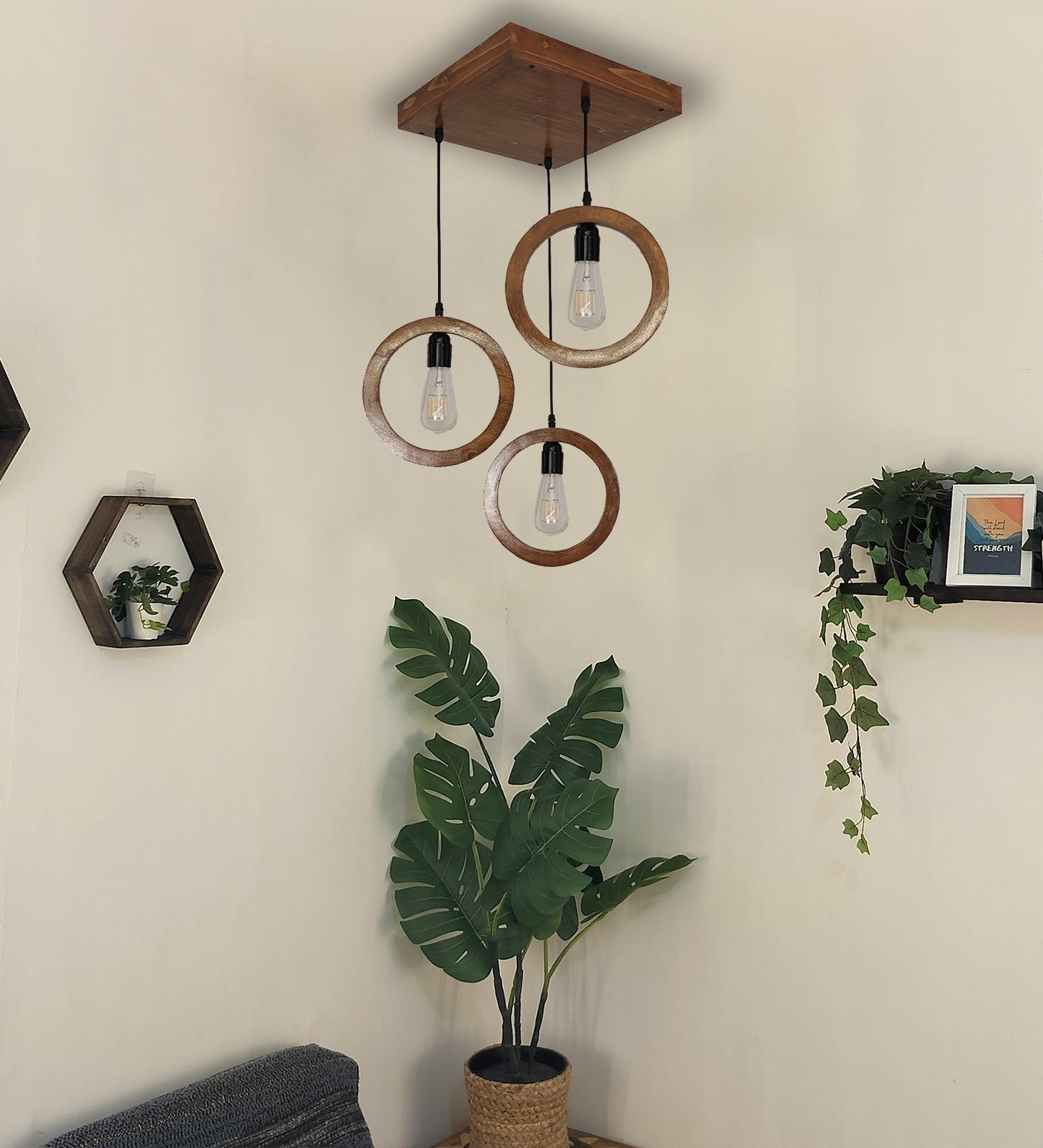 Halo Brown Cluster Hanging Lamp-ArtyCraftz.com