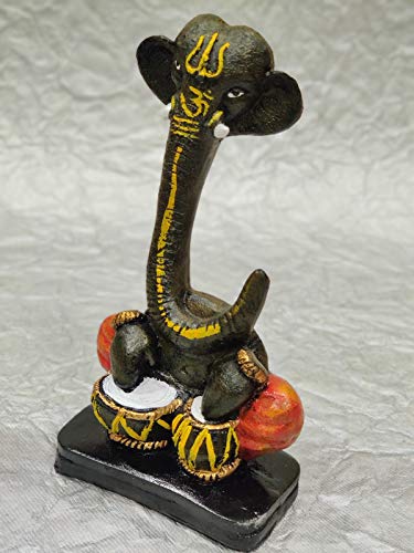 HandCarved God Ganesha Resin Idol 