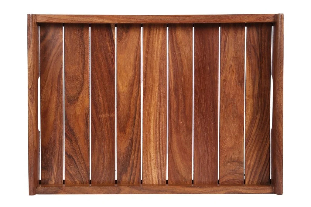 Hand Crafted Brown Wooden Serving Tray In Sheesham Wood (14 x 10 Inch) Dinnerware - ArtyCraftz.com