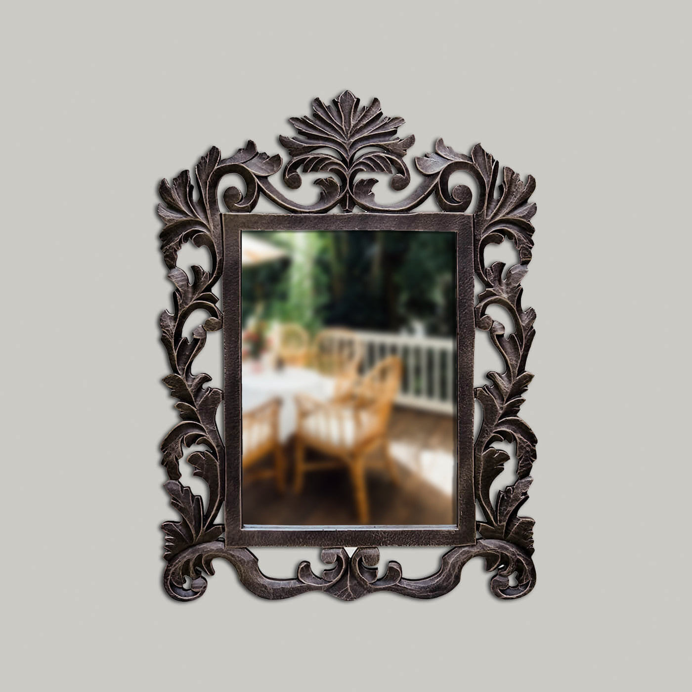 Hand Painted MDF Framed Rectangle Mirror 