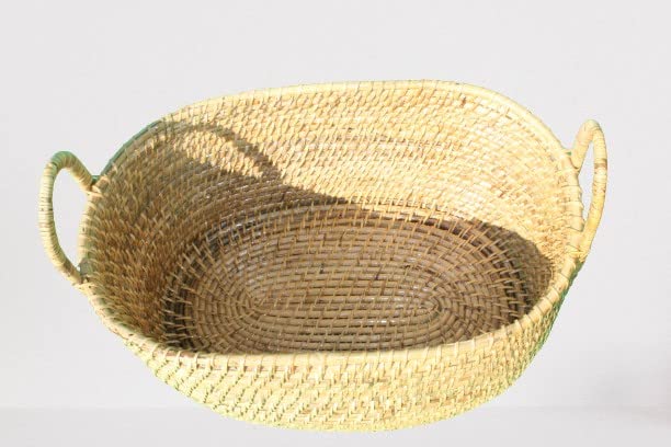 Hand woven natural rattan laundry bin basket with handle-ArtyCraftz.com