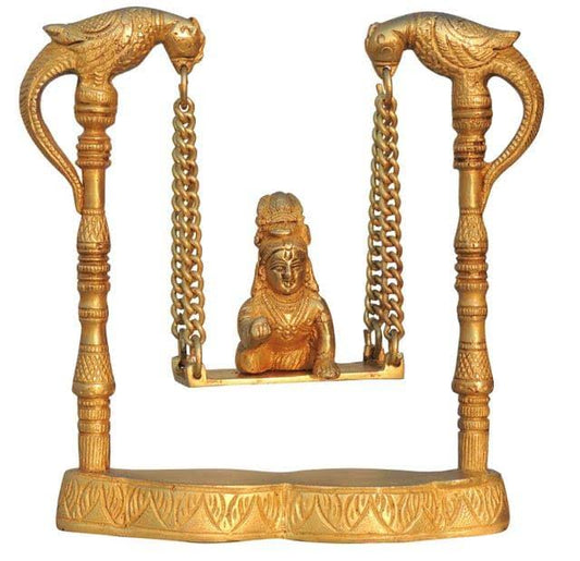 Brass Laddu Gopal Jhula Showpiece