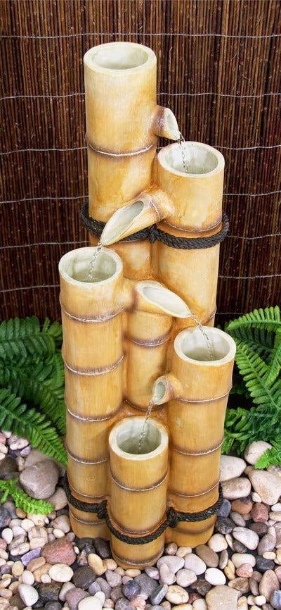 Handcrafted  5-Tier Cascading  Bamboo Water fountain - ArtyCraftz.com