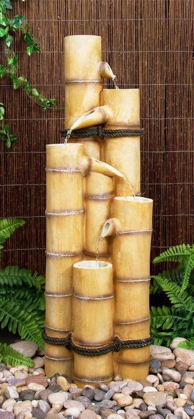 Handcrafted  5-Tier Cascading  Bamboo Water fountain - ArtyCraftz.com